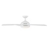 Wac Odyssey 5-Blade Smart Ceiling Fan 54in Matte White with 3000K LED Light Kit and Remote Control F-005